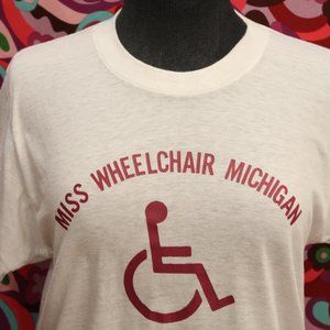 1970s Miss Wheelchair Michigan Vintage T-Shirt